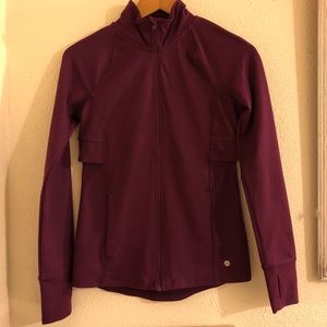 NWOT Apana Yoga Flared Hem Zip Front Jacket